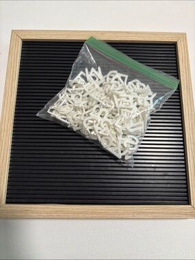 Target White Letterboard Letters with Oak Frame Accent